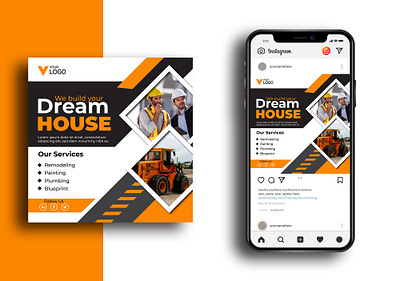 Social Media Post Design | Construction | Real Estate | Housing banner brand branding business construction corporate design dream facebook post graphic design housing illustration instagram post logo poster property real estate social media post ui vector