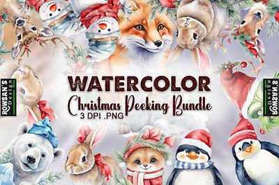 Cute Christmas Peeking Clipart rowsans design