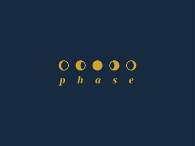 phase flat logo lunar minimal moon