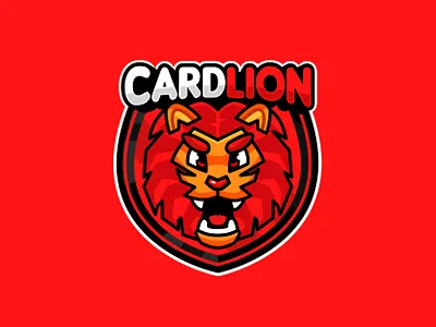 Cardlion Logo Mascot (Client) animal logo animal mascot cartoon emote illlustration illustration illustrator logo logo mascot mascot twitch emote vector