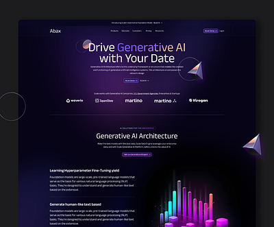 Generative AI Learning Platform ai landing generitive ai graphic design landing page minimal ux minimal website ui uiux ux website design
