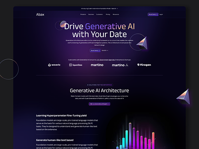 Generative AI Learning Platform ai landing generitive ai graphic design landing page minimal ux minimal website ui uiux ux website design