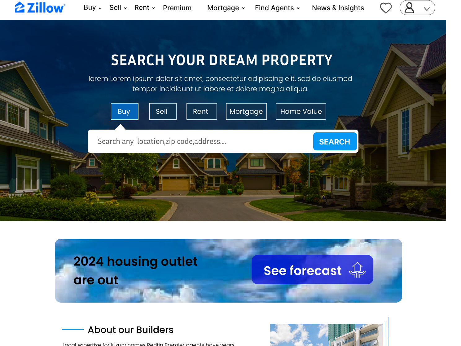 Real estate website design by Khushi Shroff on Dribbble