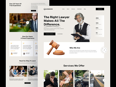 Law Firm Landing Page consultancy firm justice landing page law law firm law website lawyer legal adviser legal advisor minimal ui uiux web web design website