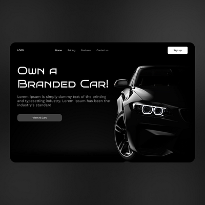 Car Website UI UX Design ui
