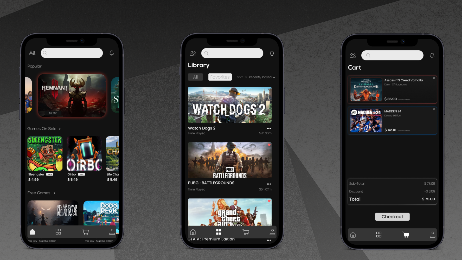 UI Design Epic Games App by Nishant Bhote on Dribbble