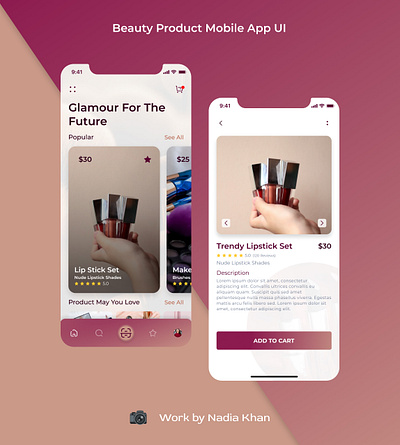 Beauty App UI Design | App UI/UX | Design app app ui beauty app ui branding design graphic design illustration lipstick logo mobile app mobile app ui mobilea pp parlour ui uiux ux vector