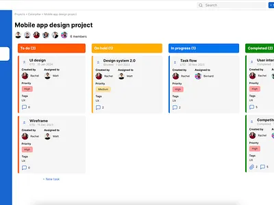 A Kanban board design using framer framer kanban ux ux design web design