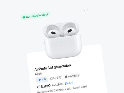 Daily ui - Currently in stock apple airpods currently in stock daily ui daily ui 96 design ecommerce minimal ui ux