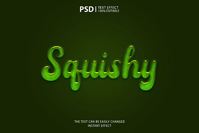 Squishy Text Effext branding font mockup photoshop psd texteffect