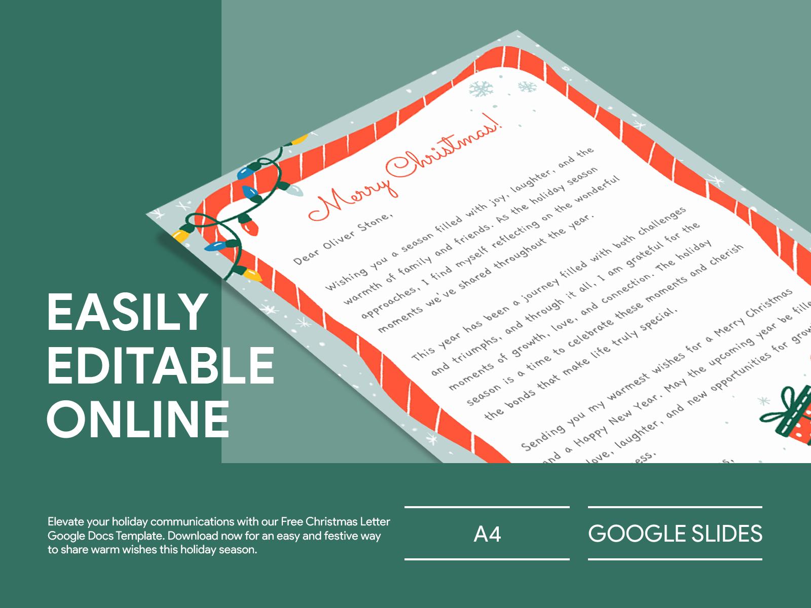 Christmas Letter Free Google Docs Template by Free Google Docs Templates -  gdoc.io on Dribbble