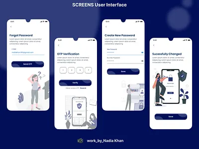 Forgot Password Screens UI Design | Easy Flow UI Design | Design app app ui branding design forgot password forgot password screens ui graphic design illsustration illutration logo otp otp verification screen ui ui uiux ux vector