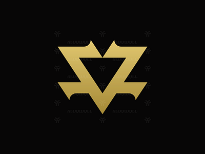 Letter Sz Or Vz Logo art branding design elegant flat gold golden graphic design initial letter logo luxury minimal monogram premium royal s sz z zs