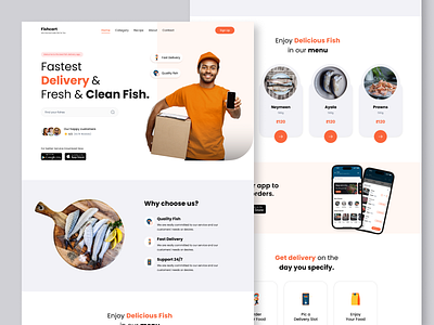 Fishcart - Landing Page dailychallenge design ui uidesign uiux uiux dailyachallenge web design