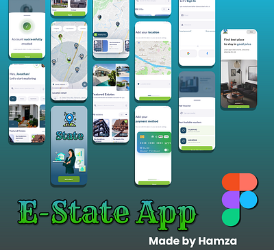 E-State App UI Design app design design figma mobile real estate ui uiux user interface ux