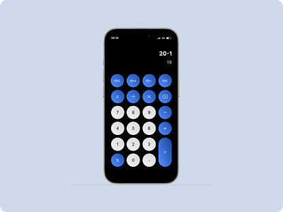 Non-Scientific Calculator View mobile ui ui ux visual design