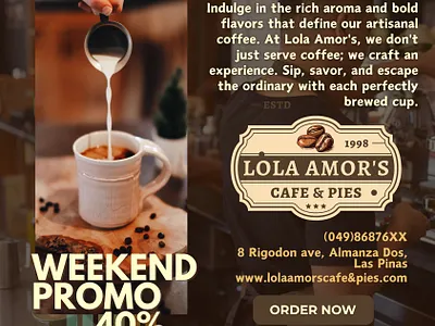 Lola Amor's Cafe & Pies design graphic design