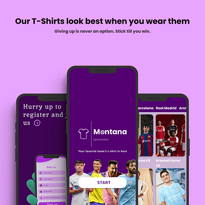 Sports clothes app app clothes design football graphic design sport sports ui ux