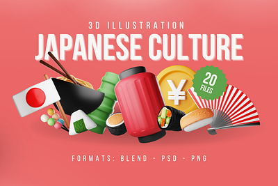 Japanese Culture 3D Icon Pack 3d 3d icon 3d illustration 3d japan 3d japanese illustration japan japanese 3d japanese icon