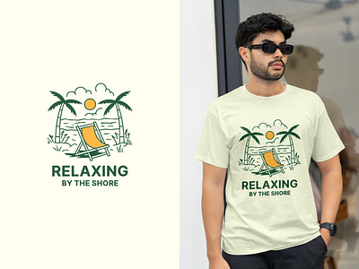 Relax Vibes T-Shirt Design beach design graphic design illustration relaxing retro summer t shirt vector vibes vintage