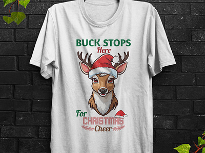 Christmas T-shirt Design | Christmas Deer T-SHIRT christmas buck tee christmas deer t shirt christmas deer t shirt design christmas t shirt christmas t shirt design graphic design