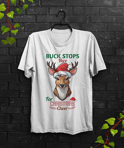 Christmas T-shirt Design | Christmas Deer T-SHIRT christmas buck tee christmas deer t shirt christmas deer t shirt design christmas t shirt christmas t shirt design graphic design