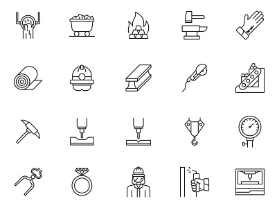 Metallurgy Icons icon download icons design metallurgy metallurgy icon vector icons