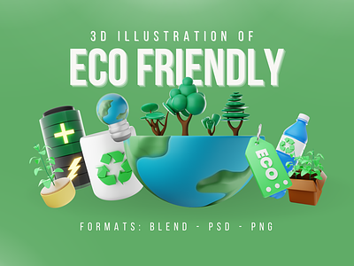 Eco Friendly 3D Icon Pack 3d 3d eco 3d icon 3d illustration eco eco friendly friendly go green icon green icon icon illustration