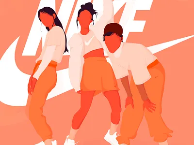Nike - illustration ad art creative illustration minimal nike solid vector