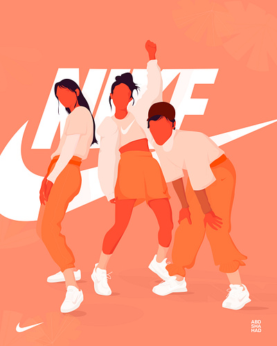 Nike - illustration ad art creative illustration minimal nike solid vector