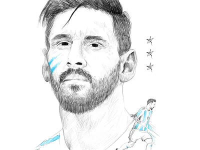 Leo Messi - Illustration art goat illustration leo messi photoshop sketch