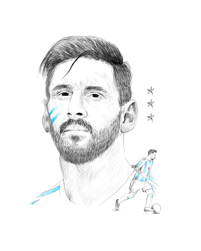 Leo Messi - Illustration art goat illustration leo messi photoshop sketch