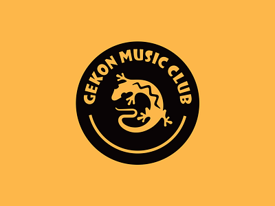 Gekon Music Club🏴 belcdesign branding flatlogo gekon logo logodesign musicclub negativespace patrykbelc