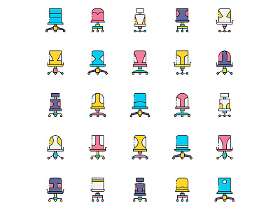 Office Chair Icons chair chair icon free icons freebie icon design icon download icon set office office chair vector icon