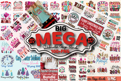 Big Mega Sublimation Design Bundle tshirt ui