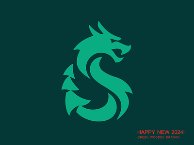 2024 2024 branding christmas tree dragon graphic design green dragon happy new year logo xmas