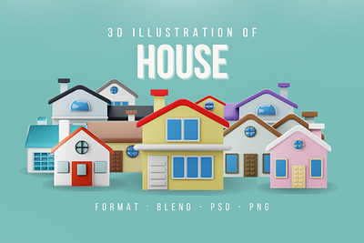 House 3D Icon Pack 3d 3d house 3d icon 3d icons 3d illustration 3d illustrations house house icon icon illustration