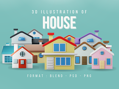 House 3D Icon Pack 3d 3d house 3d icon 3d icons 3d illustration 3d illustrations house house icon icon illustration