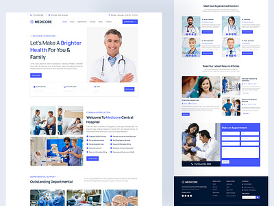 Medical Landing Page appointment booking booking doctor clinic dentist doctor doctor appointment healthcare healthcare ui design healthcare web design hospital landing page medical medical and care service medical landing page medical website medicine patient ui ux web design