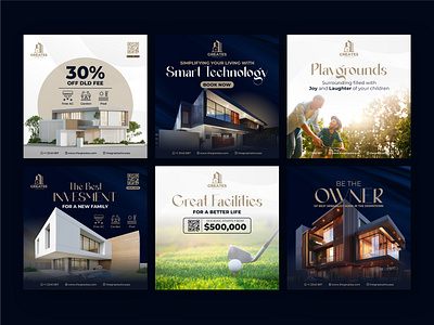 Social Media Post Design - Modern Real Estate Business branding design graphic design instagram instagram carousel instagram post property real estate social media design