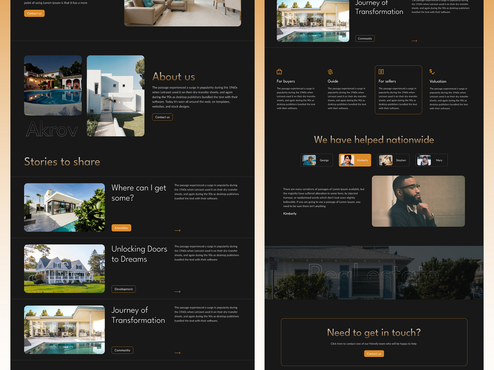 Real estate home page by Sagar Nandaniya on Dribbble