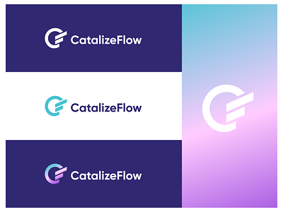 CatalizeFlow logo | Branding, Mark, Symbol, Modern, Lettermark branding design digital marketing graphic design logo logo design marketing marketing agency media typography ux