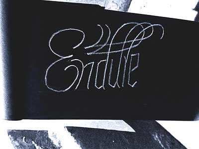 Daily Lettering Sketch - Endure abdelrahman elyamany daily practice daily sketch decorative design design inspiration elyamanybeeh graphic design hand lettering lettering lettering experiments lettering ideas lettering inspiration lettering styles minimalistic monoline traditional lettering typographic typography work in progress