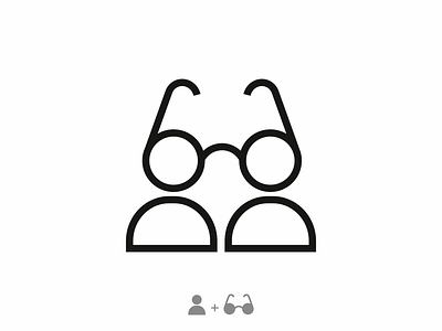 person + glasses brand branding design glasses graphic design logo person symbol