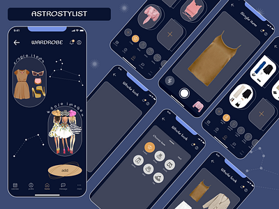 ASTROSTYLIST - mobile app for your stylish looks astrology astrostylist clothes fashion figma mobile mobileapplication natalchart research style ui uiux ux