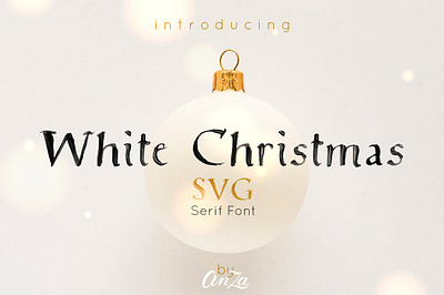 White Christmas SVG Font uppercase letters white christmas svg font