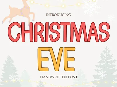 Christmas eve font - cute font cute font font