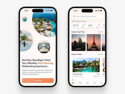 Hotel Booking App app design hotel booking ui userexperience userinterface ux visual