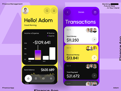 Mobile Banking App adom app app design app ui bank app banking app banking cards card card design finance app mobile banking ui ux wallet app