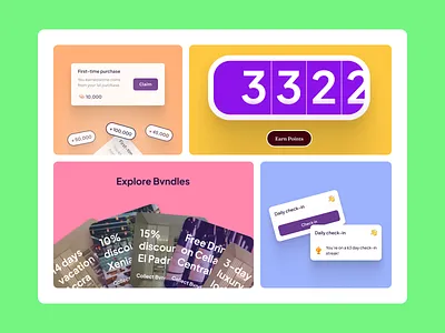 Bento Grid Section bento bento grid bento grids clean colours design interface typography ui vibrant palette web web design website